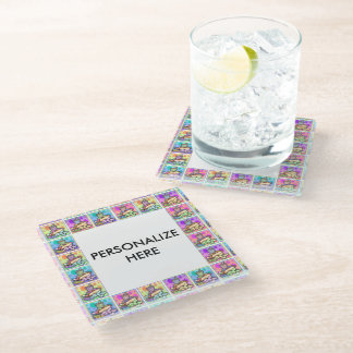DESSOUS-DE-VERRE EN VERRE PLAT PRINCIPAL ART POP