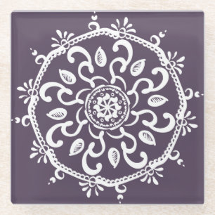 Dessous-de-verre En Verre Plum Mandala