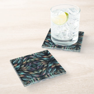 Dessous-de-verre En Verre Plumes Mythiques