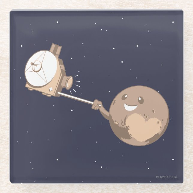 Dessous-de-verre En Verre Pluton Selfie (Devant)