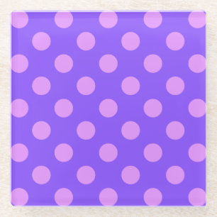 Dessous-de-verre En Verre pois de Lilac sur periwinkle