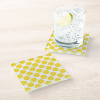 Dessous-de-verre En Verre Pois jaune de tournesol