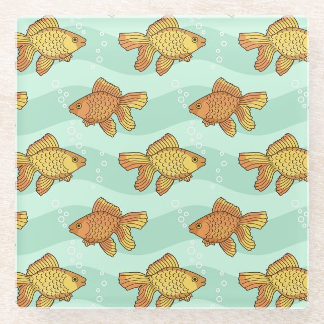 Dessous-de-verre En Verre Poisson-motif (Devant)