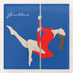 Dessous-de-verre En Verre Pole Fitness