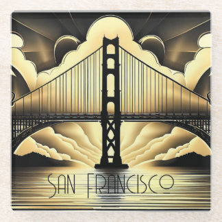 Dessous-de-verre En Verre Pont Art déco Golden Gate