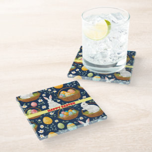 Dessous-de-verre En Verre Populaire Bunny Happy Easter Collection
