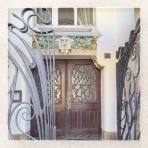 Dessous-de-verre En Verre Porte de Prague Art nouveau