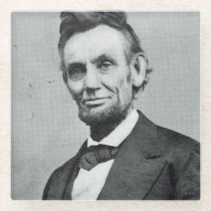 Dessous-de-verre En Verre Portrait d'Abe Lincoln 1