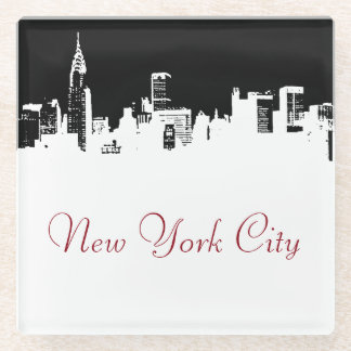 Dessous-de-verre En Verre Poster Pop Art New York City Panorama
