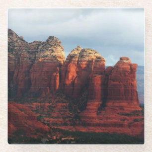 Dessous-de-verre En Verre Pot de café nuageux Rock à Sedona Arizona
