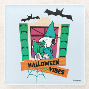 Dessous-de-verre En Verre Potions Magiques de Snoopy Peanuts Halloween