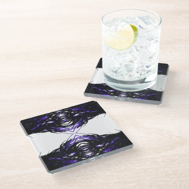 Dessous-de-verre En Verre Pride Abstract 7 Deadly Sins Alcohol Ink Art (Incliné)