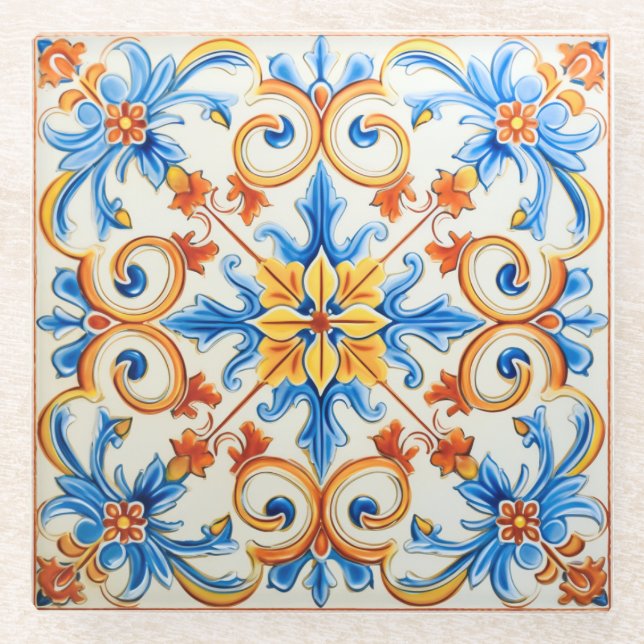 Dessous-de-verre En Verre Printemps en Sardaigne (Devant)