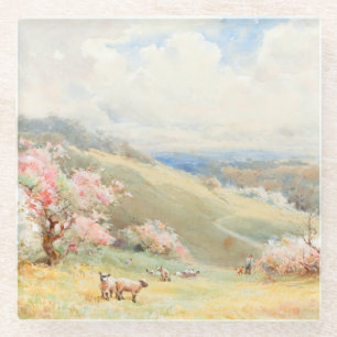 Dessous-de-verre En Verre Printemps vintage par Joseph Rubens Powell