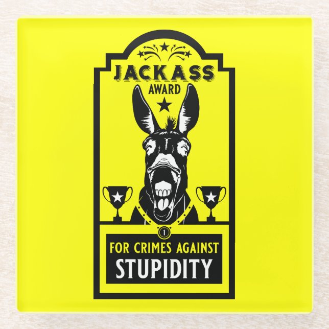 Dessous-de-verre En Verre Prix Jackass (Devant)