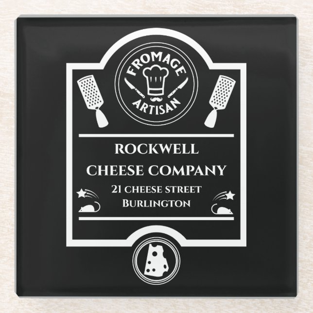 Dessous-de-verre En Verre Producteur de fromage (Devant)