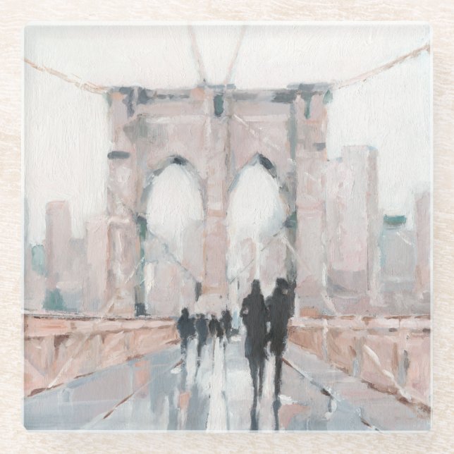 Dessous-de-verre En Verre Promenade matinale - New York (Devant)