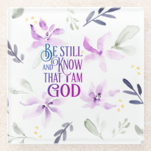 Dessous-de-verre En Verre Psaume 46:10 Be Still and Know that I