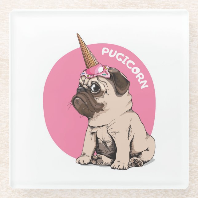Dessous-de-verre En Verre Pugicorn (Devant)