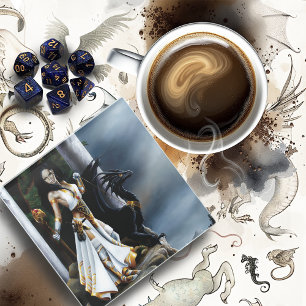 Dessous-de-verre En Verre Puissante Sorcière de Fantastique Gardienne du Dra