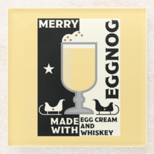 Dessous-de-verre En Verre Punch de Noël Eggnog