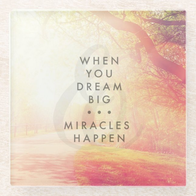 Dessous-de-verre En Verre Quand vous rêvez (Devant)