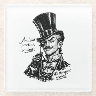 Dessous-de-verre En Verre Qui est précieux?! Caricature de Lord spirituel