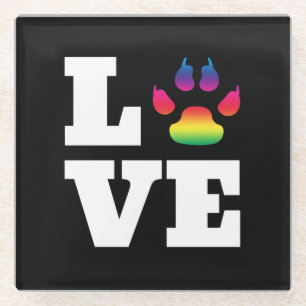 Dessous-de-verre En Verre Rainbow paw