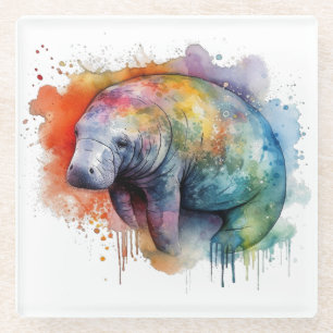 Dessous-de-verre En Verre Rainbow Reef Manatee