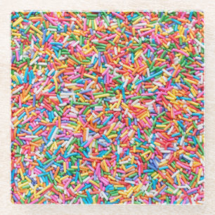 Dessous-de-verre En Verre Rainbow sprinkles