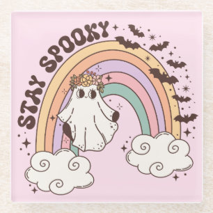 Dessous-de-verre En Verre Rainbow Stay Éffrayant