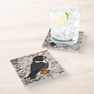 Dessous-de-verre En Verre Rapporteure de caricatures de faucon de chauve-sou
