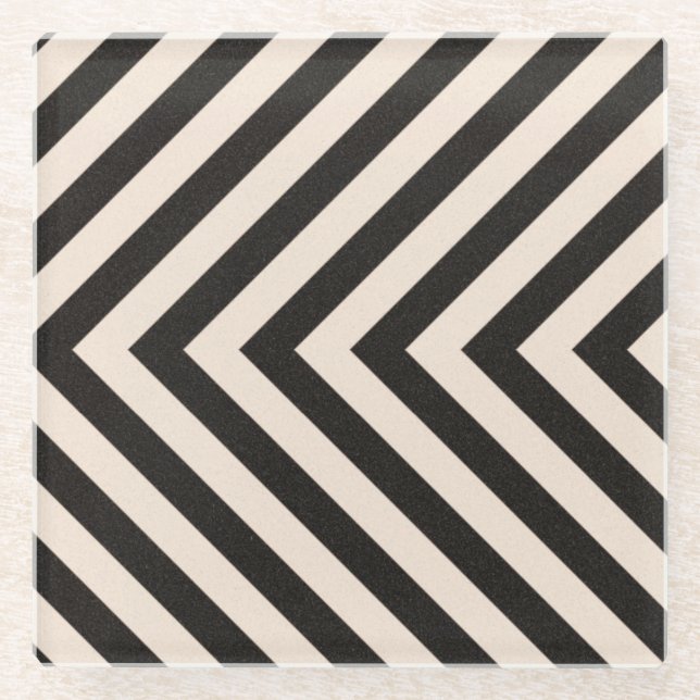 Dessous-de-verre En Verre Rayures de risque (Devant)