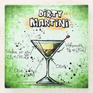 Dessous-de-verre En Verre Recette de boisson à base de martini