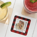 Dessous-de-verre En Verre Red Buffalo Plaid & Nom Personnel Et Photo<br><div class="desc">Entrez dans le monde du style intemporel avec nos classiques Red Buffalo Plaid produits personnalisés sur Zazzle! Que vous cherchiez à ajouter une touche de charme rustique à votre vie ou que vous cherchiez un cadeau parfait, notre collection a quelque chose pour tout le monde. Découvrez le charme durable de...</div>