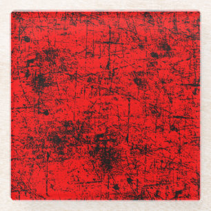 Dessous-de-verre En Verre Red Grunge