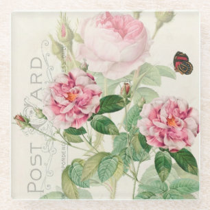 Dessous-de-verre En Verre Redoute Roses Roses Roses Roses Fleurs Accent Dess