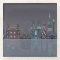 Réflexions de la nuit Londres Skyline