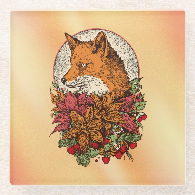 Dessous-de-verre En Verre Renard (Devant)