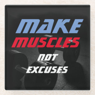 Dessous-de-verre En Verre Rendre les muscles Bodybuilding Fitness Motivation