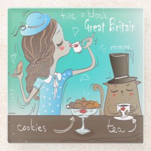 Dessous-de-verre En Verre Repas anglais