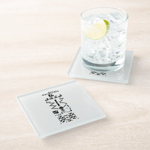 Dessous-de-verre En Verre Réponse du message binaire Arecibo