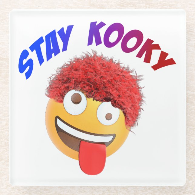 Dessous-de-verre En Verre Restez Kooky (Devant)