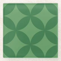 Retro Mid Century Green Geometric Christmas