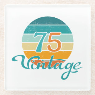 Dessous-de-verre En Verre Retro Sunset 75 Vintage