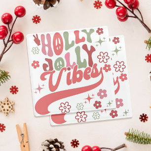 Dessous-de-verre En Verre Retro Super Holly Jolly Vibes