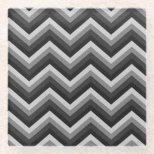Dessous-de-verre En Verre Rétro zigzag Chevron de motif
