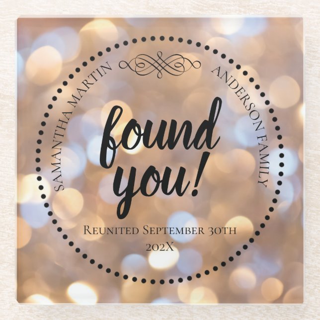 Dessous-de-verre En Verre Réunion d'adoption (Devant)