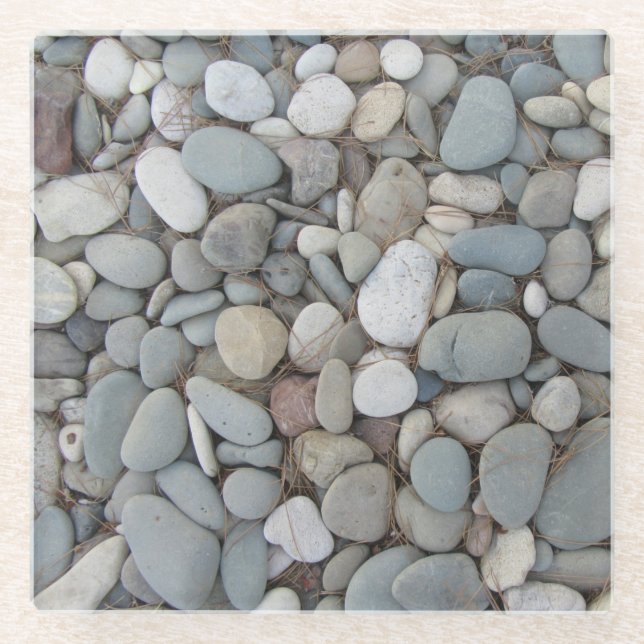 Dessous-de-verre En Verre River Stones Automne Motifs (Devant)