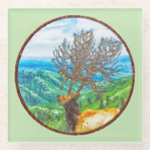 Dessous-de-verre En Verre Roi Cervus